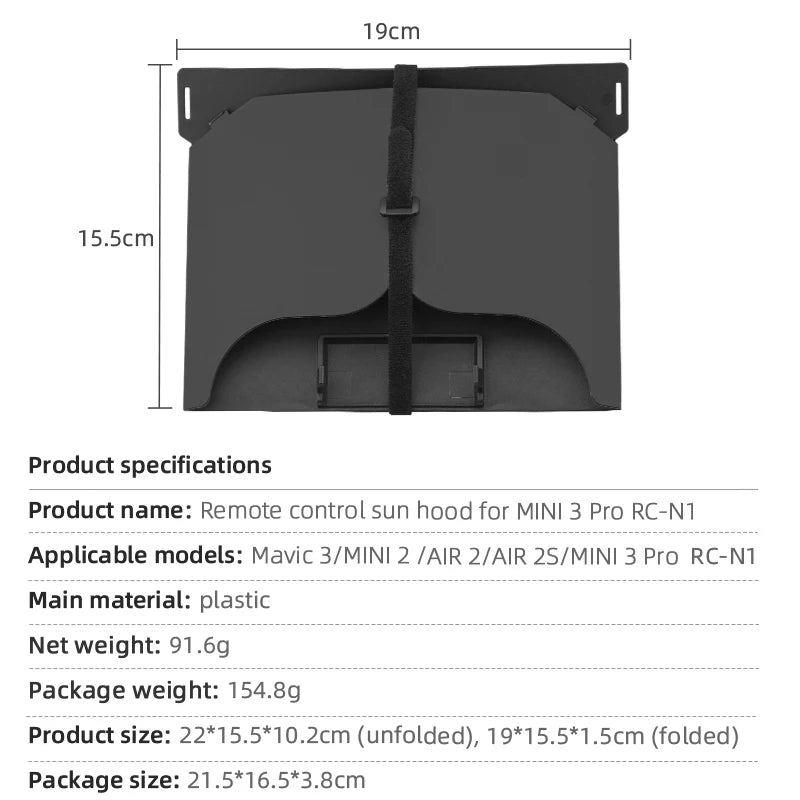 Phone Sun Shade for DJI MINI 3 PRO/MAVIC 3/AIR 3/MINI 2/mini 4 pro, RiotNook, Other, phone-sun-shade-for-dji-mini-3-pro-mavic-3-air-3-mini-2-mini-4-pro-331946962, Drones & Accessories, RiotNook