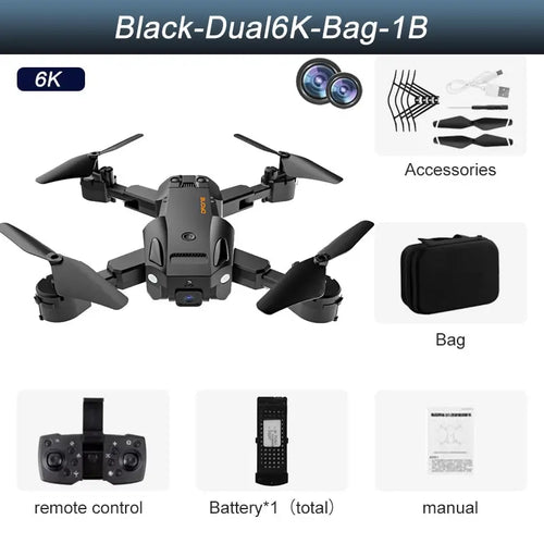 New Q6 5G WIFI 4k Drone HD Dual Camera FPV RC Drone With 1080P Folding, RiotNook, Other, new-q6-5g-wifi-4k-drone-hd-dual-camera-fpv-rc-drone-with-1080p-folding-1152234043, Drones & Accessories, RiotNook