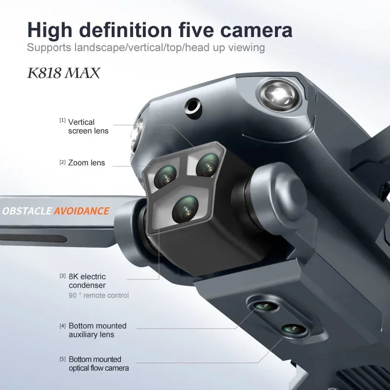 New Professinal Three Cameras 8K Wide Angle K818 Max Dron 4K Optical, RiotNook, Other, new-professinal-three-cameras-8k-wide-angle-k818-max-dron-4k-optical-418714177, Drones & Accessories, RiotNook