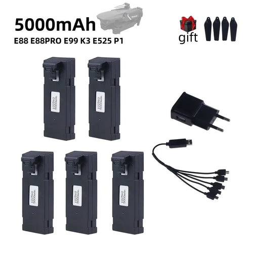 Upgrade 5000mAh E88 Battery 3.7V Battery For E88 E88PRO E99 E525  P1, RiotNook, Other, upgrade-5000mah-e88-battery-3-7v-battery-for-e88-e88pro-e99-e525-p1-515561624, Drones & Accessories, RiotNook