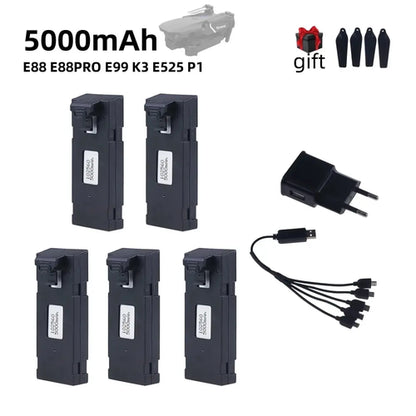 Upgrade 5000mAh E88 Battery 3.7V Battery For E88 E88PRO E99 E525  P1, RiotNook, Other, upgrade-5000mah-e88-battery-3-7v-battery-for-e88-e88pro-e99-e525-p1-515561624, Drones & Accessories, RiotNook