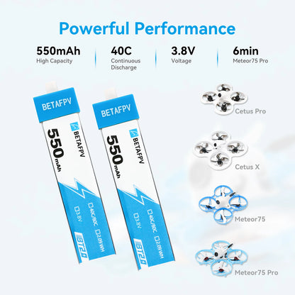 BETAFPV BT2.0 550mAh 1S 40C HV Battery 4pcs/8pcs for Cetus Pro/Cetus X, RiotNook, Other, betafpv-bt2-0-550mah-1s-40c-hv-battery-4pcs-8pcs-for-cetus-pro-cetus-x-350054304, Drones & Accessories, RiotNook