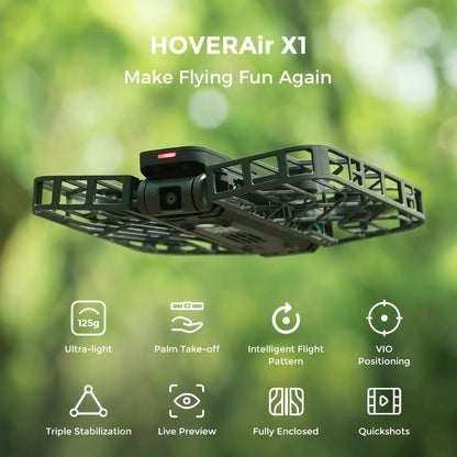 HOVER Air X1 Drone Self Flying Camera Pocket Sized Drone HDR Video, RiotNook, Other, hover-air-x1-drone-self-flying-camera-pocket-sized-drone-hdr-video-137818838, Drones & Accessories, RiotNook