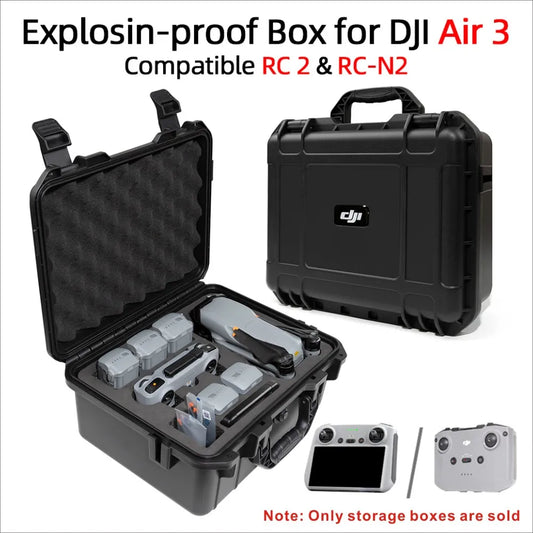 For DJI Air 3 Case Black Handheld Explosin-proof Box For DJI Air 3