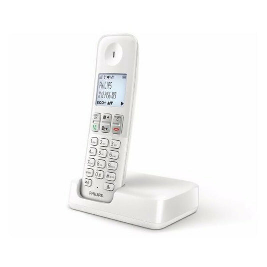 Wireless Phone Philips D2501W/34 1,8" 500 mAh GAP White, Philips, Electronics, Landline telephones and accessories, wireless-phone-philips-d2501w-34-1-8-500-mah-gap-white-2, Brand_Philips, category-reference-2609, category-reference-2617, category-reference-2619, category-reference-t-18372, category-reference-t-18382, category-reference-t-19653, Condition_NEW, office, Price_50 - 100, telephones & tablets, Teleworking, RiotNook