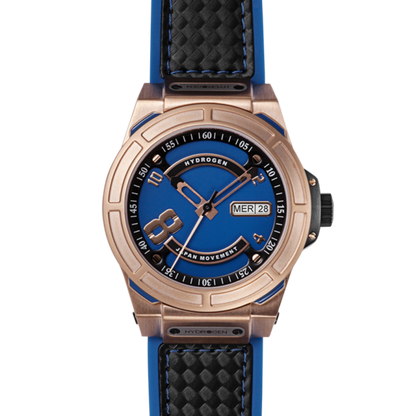 Otto Blue Rose Gold, Otto, Watches, otto-rosegold-blue-black-989810135, category-reference-2994, Colour: Black, Colour: Blue, Colour: Rose Gold, Material: Injected Silicone, MEN, producttabs02, shipping, Size: 40 mm, Strap: Black, Strap: Blue, VariantMatch:Otto2, RiotNook