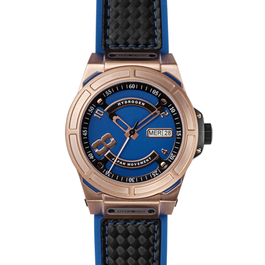 Otto Blue Rose Gold, Otto, Watches, otto-rosegold-blue-black-989810135, category-reference-2994, Colour: Black, Colour: Blue, Colour: Rose Gold, Material: Injected Silicone, MEN, producttabs02, shipping, Size: 40 mm, Strap: Black, Strap: Blue, VariantMatch:Otto2, RiotNook