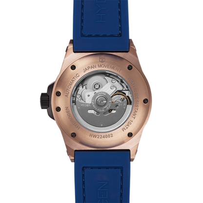 Otto Blue Rose Gold, Otto, Watches, otto-rosegold-blue-black-989810135, category-reference-2994, Colour: Black, Colour: Blue, Colour: Rose Gold, Material: Injected Silicone, MEN, producttabs02, shipping, Size: 40 mm, Strap: Black, Strap: Blue, VariantMatch:Otto2, RiotNook