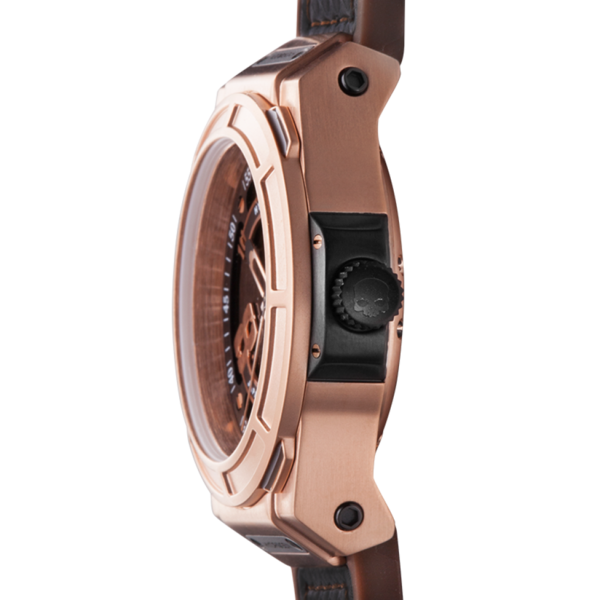 Otto Brown Rose Gold, Otto, Watches, otto-rosegold-brown-black-1681170906, category-reference-2994, Colour: Rose Gold, Material: Injected Silicone, MEN, producttabs02, shipping, Size: 40 mm, Strap: Black, Strap: Brown, VariantMatch:Otto2, RiotNook