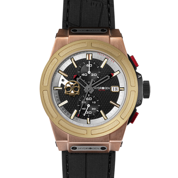 Otto Chrono Gold and Brown Mix, Otto, Watches, otto-chrono-rosegold-gold-black-1005018578, category-reference-2994, Colour: Black, Colour: Gold, Colour: Rose Gold, Material: Injected Silicone, MEN, producttabs02, shipping, Size: 44 mm, Strap: Black, VariantMatch:OttoChrono4, RiotNook