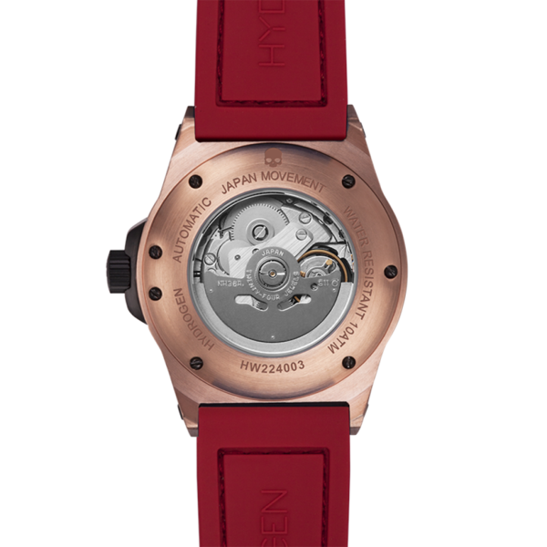 Otto Red Rose Gold, Otto, Watches, otto-rosegold-red-black-375469984, category-reference-2994, Colour: Rose Gold, Material: Injected Silicone, MEN, producttabs02, shipping, Size: 40 mm, Strap: Black, Strap: Red, VariantMatch:Otto2, RiotNook