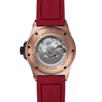 Otto Red Rose Gold, Otto, Watches, otto-rosegold-red-black-375469984, category-reference-2994, Colour: Rose Gold, Material: Injected Silicone, MEN, producttabs02, shipping, Size: 40 mm, Strap: Black, Strap: Red, VariantMatch:Otto2, RiotNook