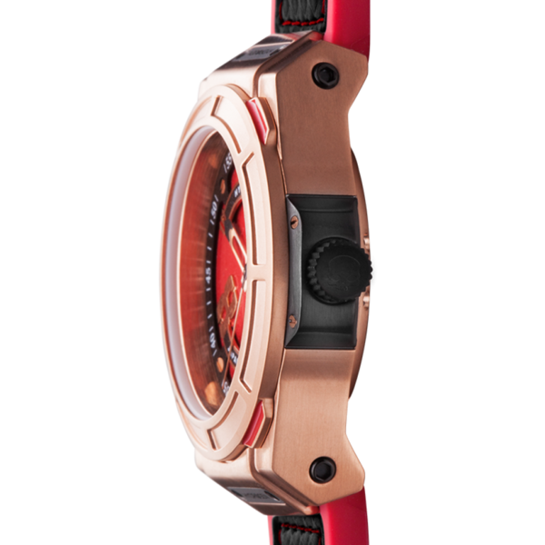 Otto Red Rose Gold, Otto, Watches, otto-rosegold-red-black-375469984, category-reference-2994, Colour: Rose Gold, Material: Injected Silicone, MEN, producttabs02, shipping, Size: 40 mm, Strap: Black, Strap: Red, VariantMatch:Otto2, RiotNook