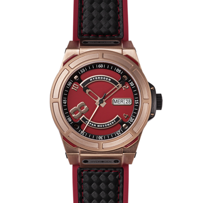 Otto Red Rose Gold, Otto, Watches, otto-rosegold-red-black-375469984, category-reference-2994, Colour: Rose Gold, Material: Injected Silicone, MEN, producttabs02, shipping, Size: 40 mm, Strap: Black, Strap: Red, VariantMatch:Otto2, RiotNook