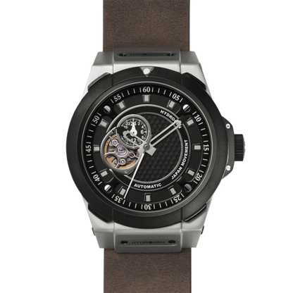 Vento Silver Black Leather, Otto, Watches, vento-silver-black-brown-927126273, category-reference-2994, Colour: Black, Colour: Silver, Material: Artisanal Leather, MEN, producttabs02, shipping, Size: 44 mm, Strap: Brown, VariantMatch:Vento4, RiotNook