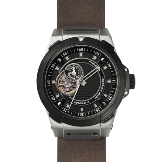 Vento Silver Black Leather, Otto, Watches, vento-silver-black-brown-927126273, category-reference-2994, Colour: Black, Colour: Silver, Material: Artisanal Leather, MEN, producttabs02, shipping, Size: 44 mm, Strap: Brown, VariantMatch:Vento4, RiotNook