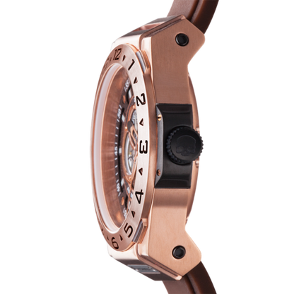 Vento Brown Rose Gold, Otto, Watches, vento-rosegold-brown-955637714, category-reference-2994, Colour: Rose Gold, Material: Injected Silicone, MEN, producttabs02, shipping, Size: 44 mm, Strap: Brown, VariantMatch:Vento2, RiotNook