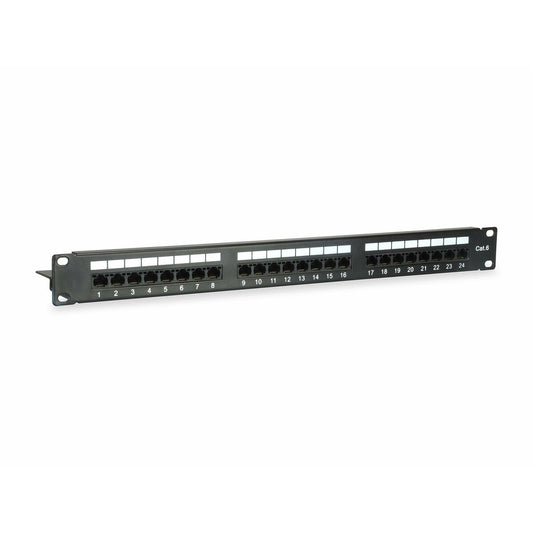 24-port UTP Category 6 Patch Panel Equip 135425 Black, Equip, Industry, companies and science, Industrial electricity, 24-port-utp-category-6-patch-panel-equip-135425-black, Brand_Equip, category-reference-2609, category-reference-2831, category-reference-2838, category-reference-t-19658, category-reference-t-19685, category-reference-t-21716, category-reference-t-26144, category-reference-t-7065, category-reference-t-7066, Condition_NEW, ferretería, networks/wiring, Price_50 - 100, RiotNook
