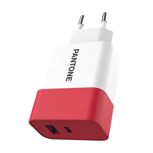 Wall Charger Pantone PT-PDAC02R1 White Red 15 W, Pantone, Electronics, Mobile communication and accessories, wall-charger-pantone-pt-pdac02r1-white-red-15-w, Brand_Pantone, category-reference-2609, category-reference-2617, category-reference-2621, Condition_NEW, ferretería, networks/wiring, Price_20 - 50, telephones & tablets, RiotNook